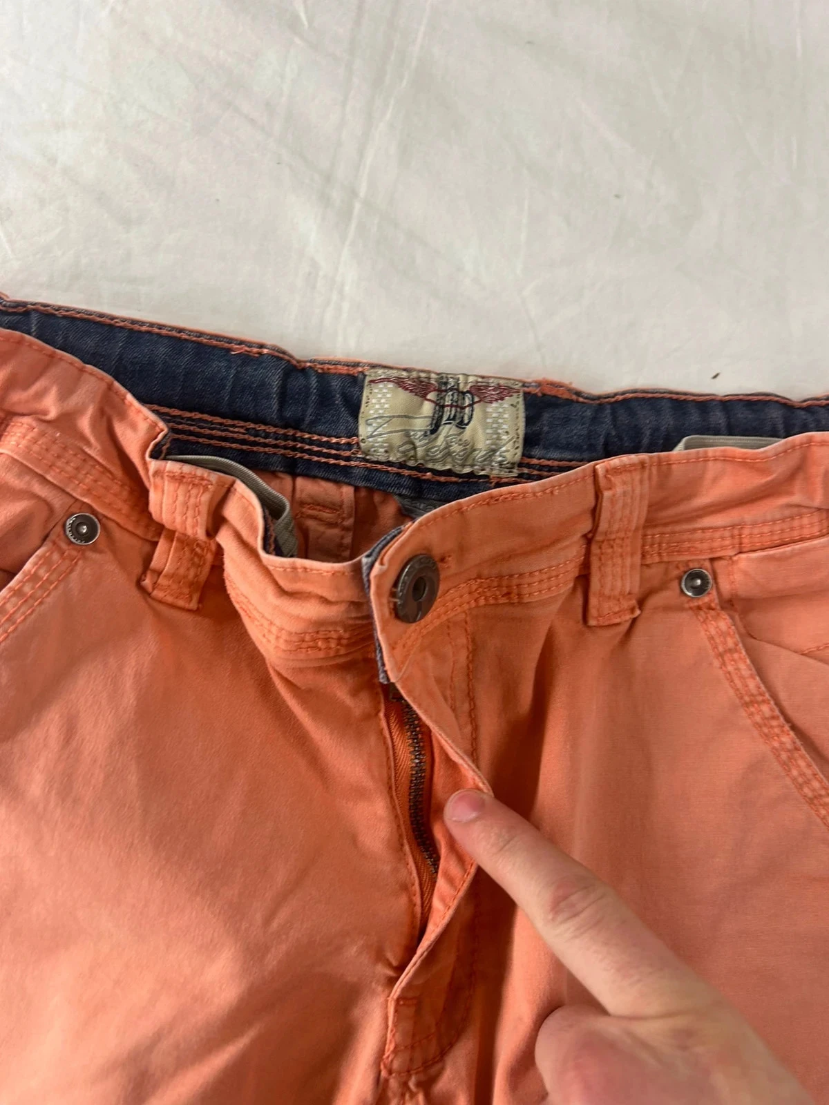 Short cargo corail abricot sarabanda denim co – photo 4